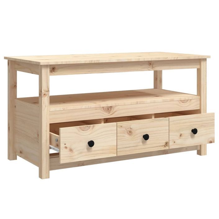 Table basse 102x49x55 cm Bois massif de pin - Photo n°7