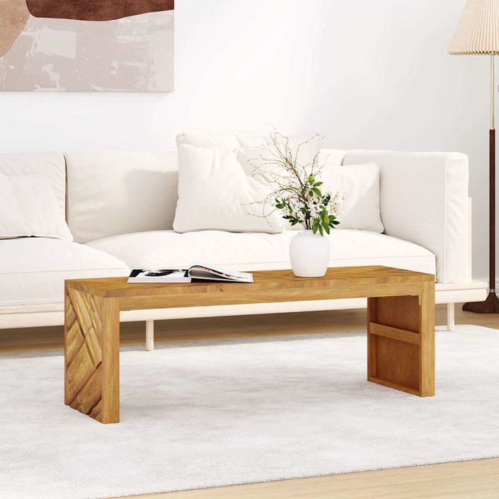 Table basse 110x35x38 cm bois massif de teck - Photo n°4