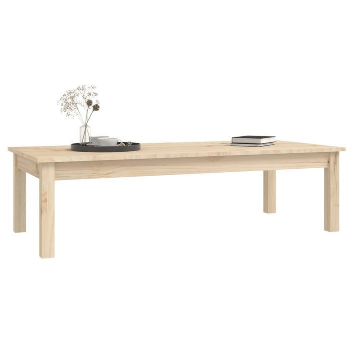 Table basse 110x50x30 cm Bois massif de pin - Photo n°6