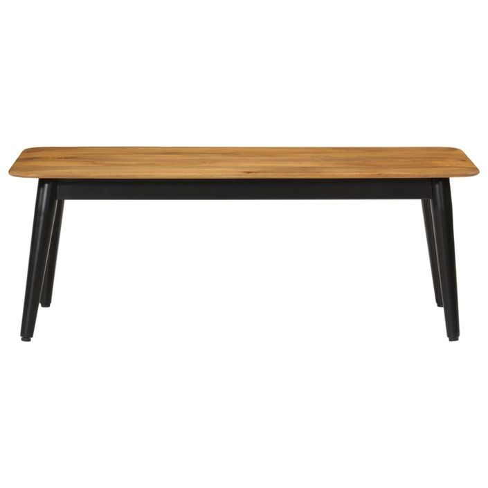 Table basse 110x50x40 cm bois massif de manguier et fer - Photo n°2