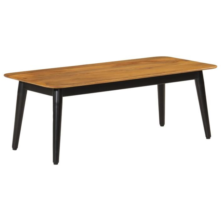 Table basse 110x50x40 cm bois massif de manguier et fer - Photo n°9