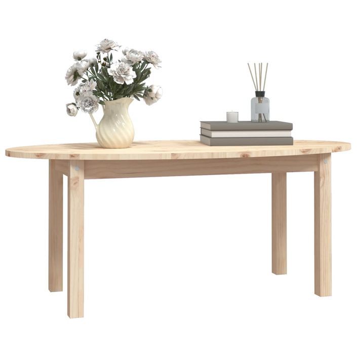 Table basse 110x55x45 cm Bois massif de pin - Photo n°4