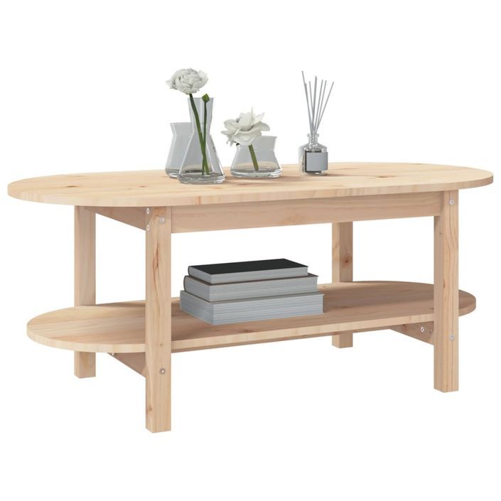 Table basse 110x55x45 cm Bois massif de pin - Photo n°4