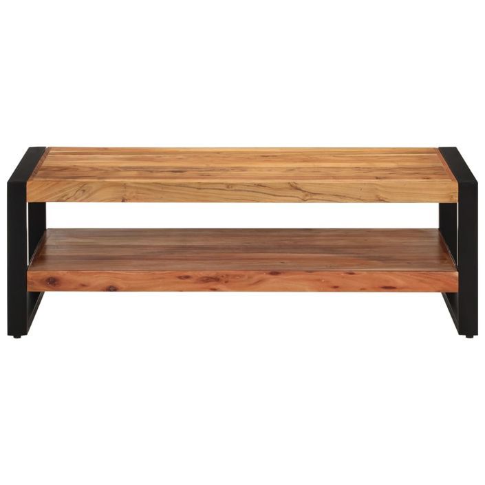 Table basse 120x55x40 cm bois massif d'acacia - Photo n°2