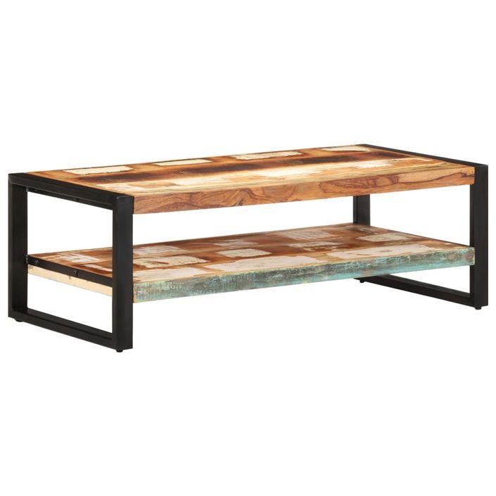 Table basse 120x60x40 cm Bois de récupération solide - Photo n°8