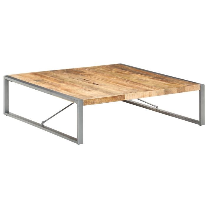 Table basse 140x140x40 cm Bois de manguier brut - Photo n°1