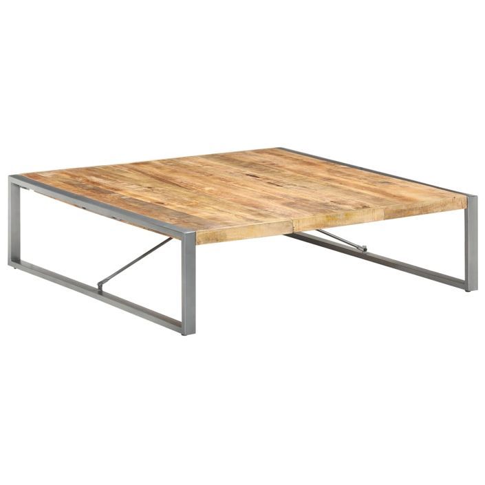 Table basse 140x140x40 cm Bois de manguier brut - Photo n°8