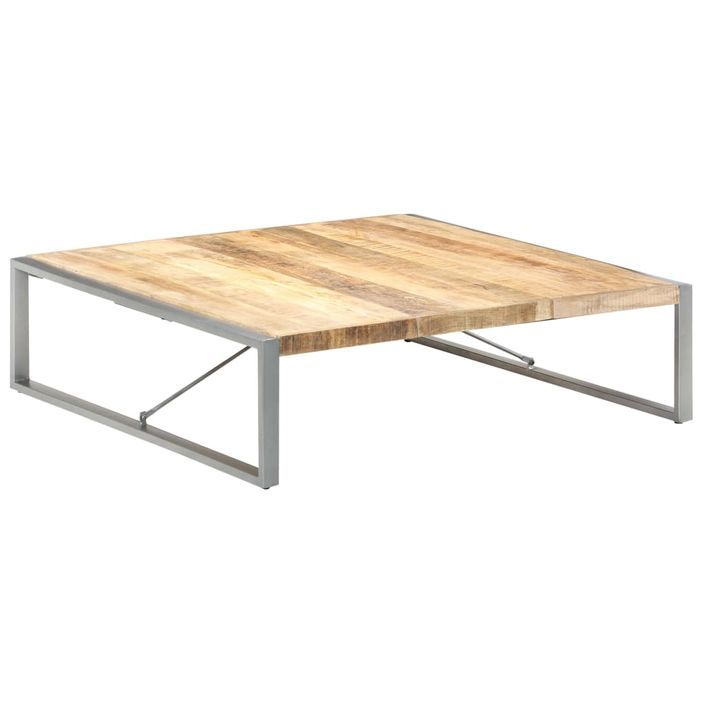 Table basse 140x140x40 cm Bois de manguier brut - Photo n°10