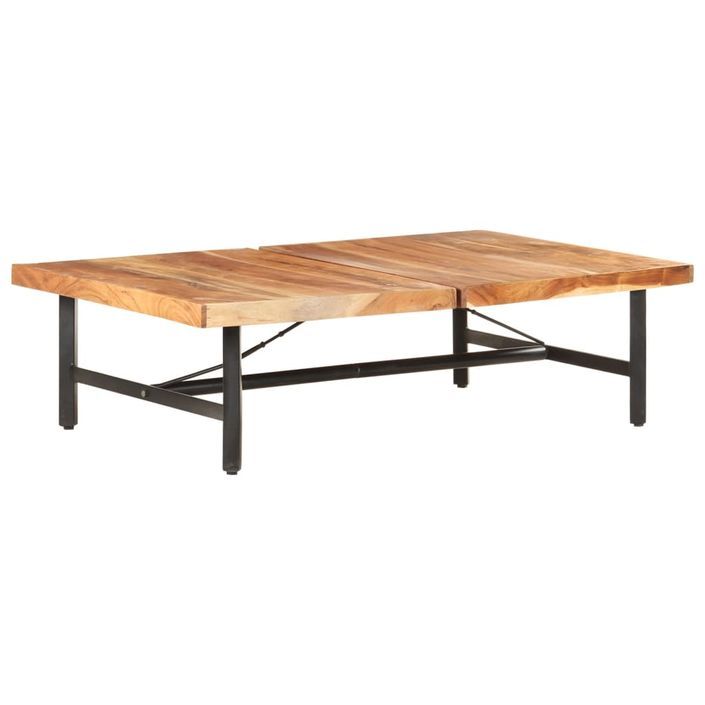 Table basse 142x90x42 cm Bois d'acacia massif - Photo n°9