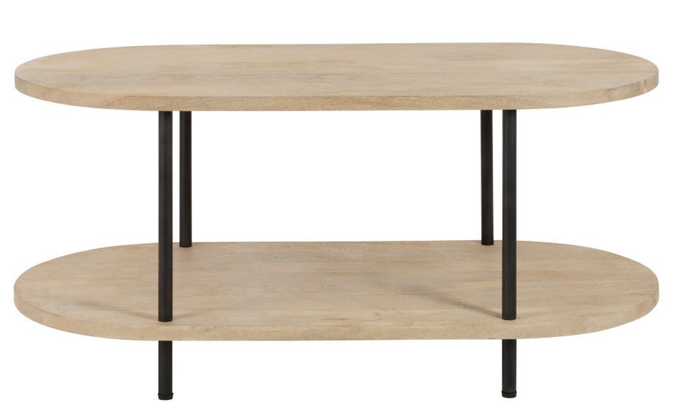 Table basse 2 étages bois naturel Elisa L 60 cm - Photo n°2