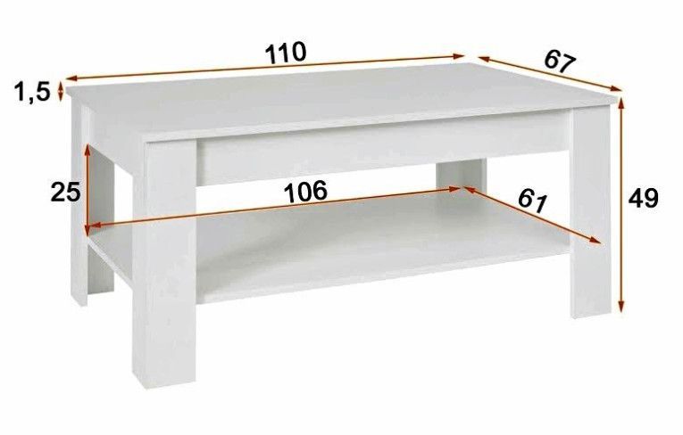 Table basse 2 niveaux chêne nœuds Koryne L 110 x H 49 x P 67 cm - Photo n°4