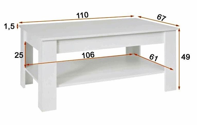 Table basse 2 niveaux chêne Sägerau Koryne L 110 x H 49 x P 67 cm - Photo n°5