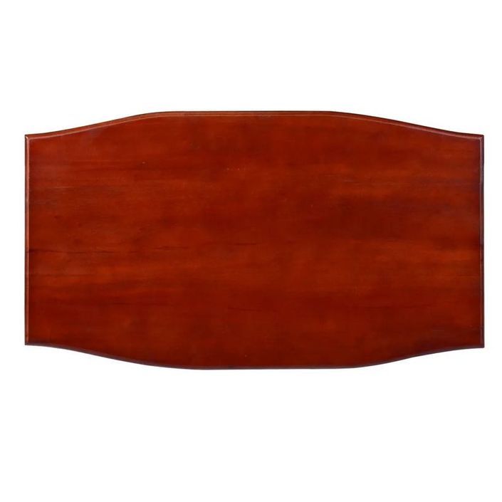 Table basse 2 tiroirs acajou massif foncé Futar 90 cm - Photo n°3