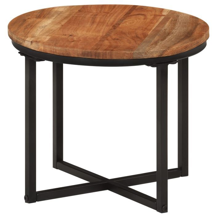 Table basse 35x35x30 cm bois massif acacia et fer - Photo n°8