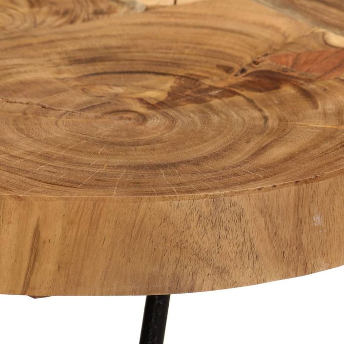 Table basse 36 cm 6 troncs bois d'acacia massif - Photo n°4