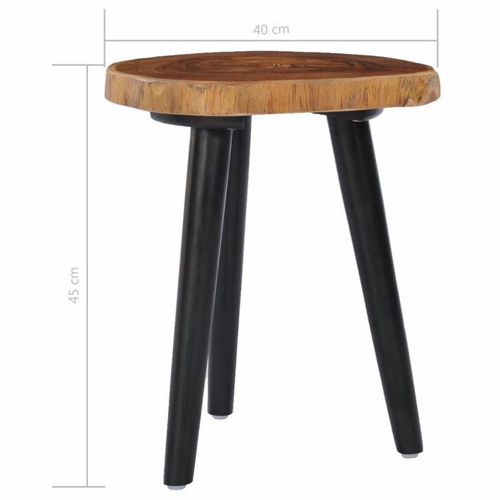 Table basse 40x45 cm Teck solide - Photo n°5