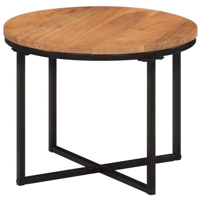 Table basse 45x45x35 cm bois massif acacia et fer - Photo n°7