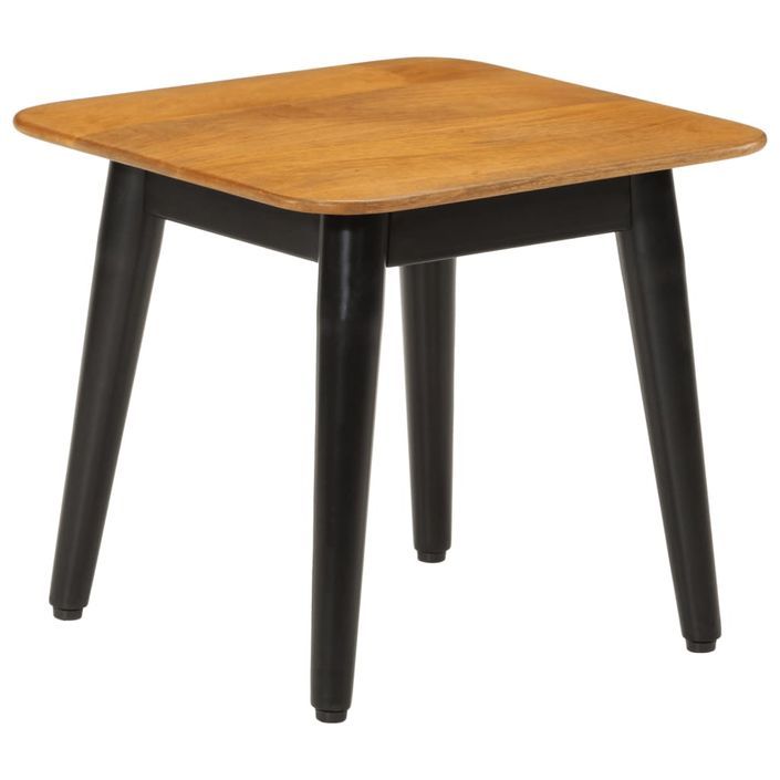 Table basse 45x45x40 cm bois de manguier solide et fer - Photo n°1