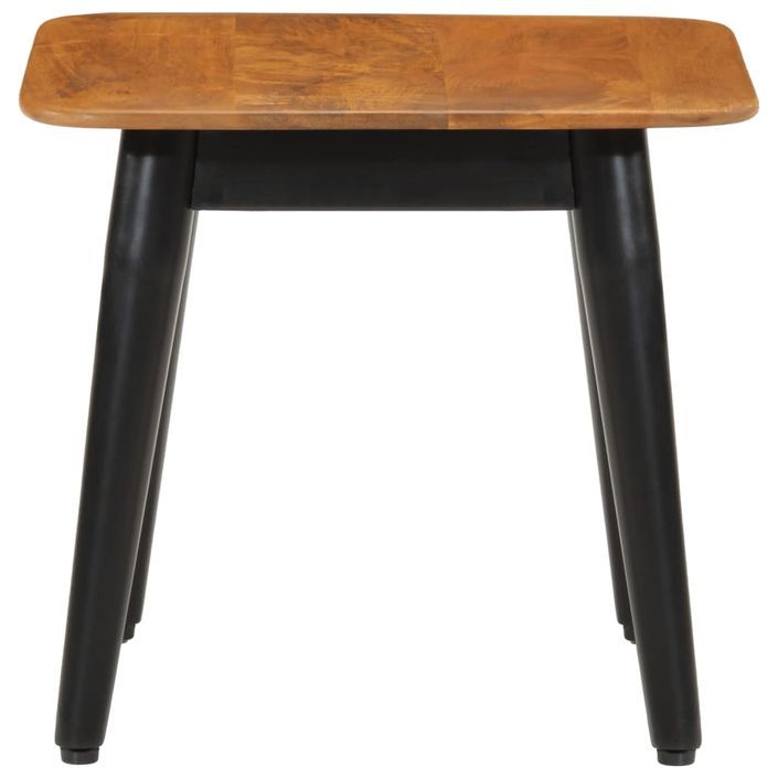 Table basse 45x45x40 cm bois de manguier solide et fer - Photo n°3