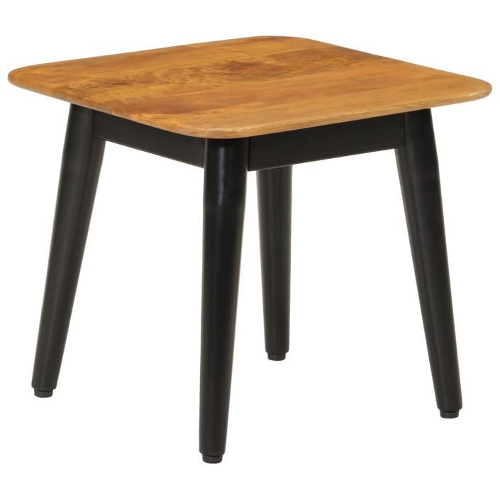 Table basse 45x45x40 cm bois de manguier solide et fer - Photo n°8