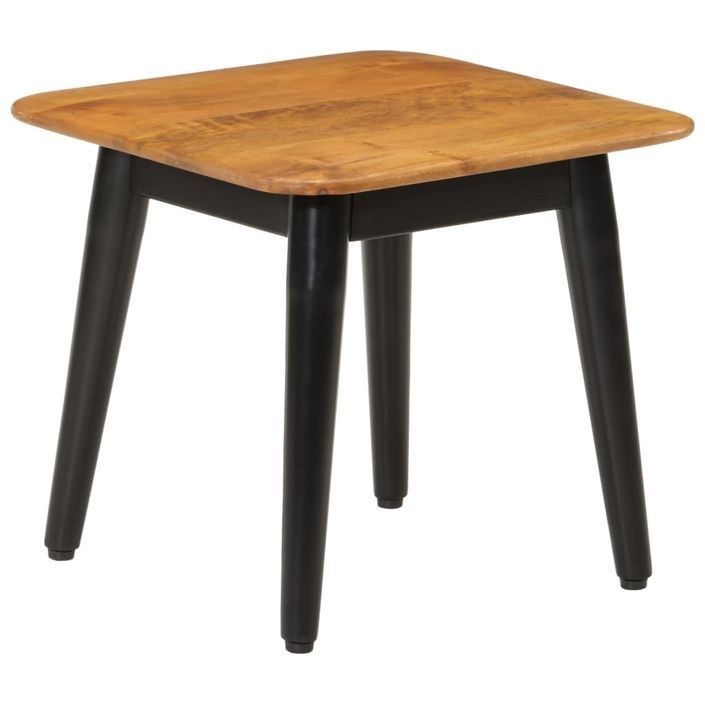 Table basse 45x45x40 cm bois de manguier solide et fer - Photo n°9