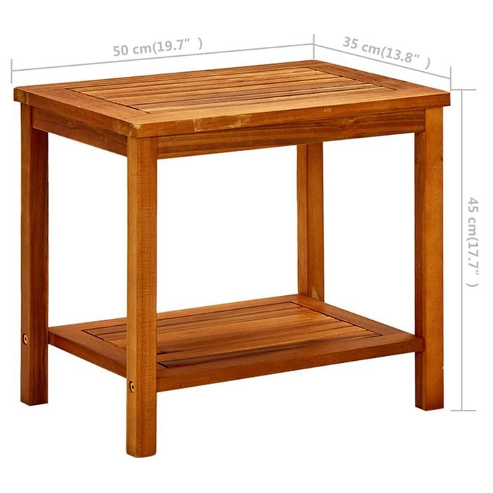 Table basse 50x35x45 cm Bois d'acacia solide - Photo n°7