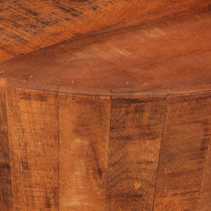 Table basse Ø 52x30 cm bois de manguier brut massif - Photo n°4
