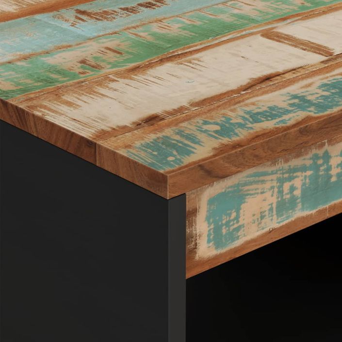 Table basse 55x50x40 cm bois de récupération massif - Photo n°5