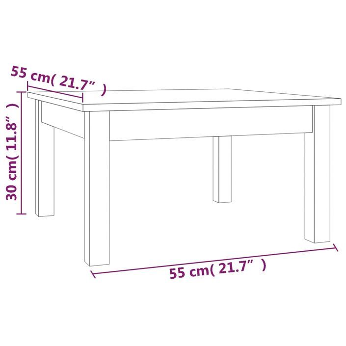 Table basse 55x55x30 cm Bois massif de pin - Photo n°7