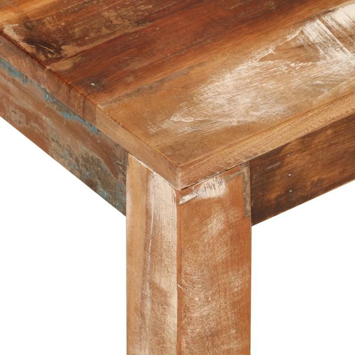 Table basse 55x55x35 cm Bois de récupération massif - Photo n°5