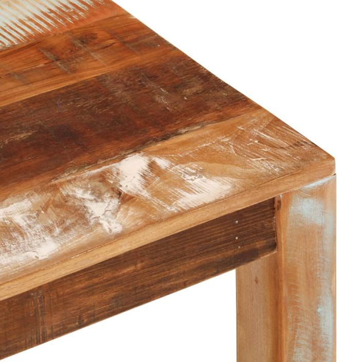 Table basse 55x55x35 cm Bois de récupération massif - Photo n°6