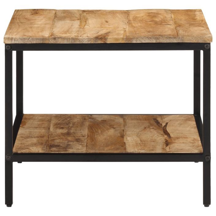 Table basse 55x55x45 cm bois de manguier massif brut - Photo n°3