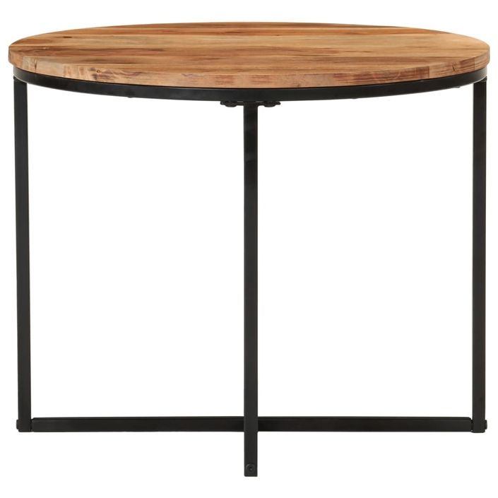 Table basse 55x55x45 cm bois massif acacia et fer - Photo n°2