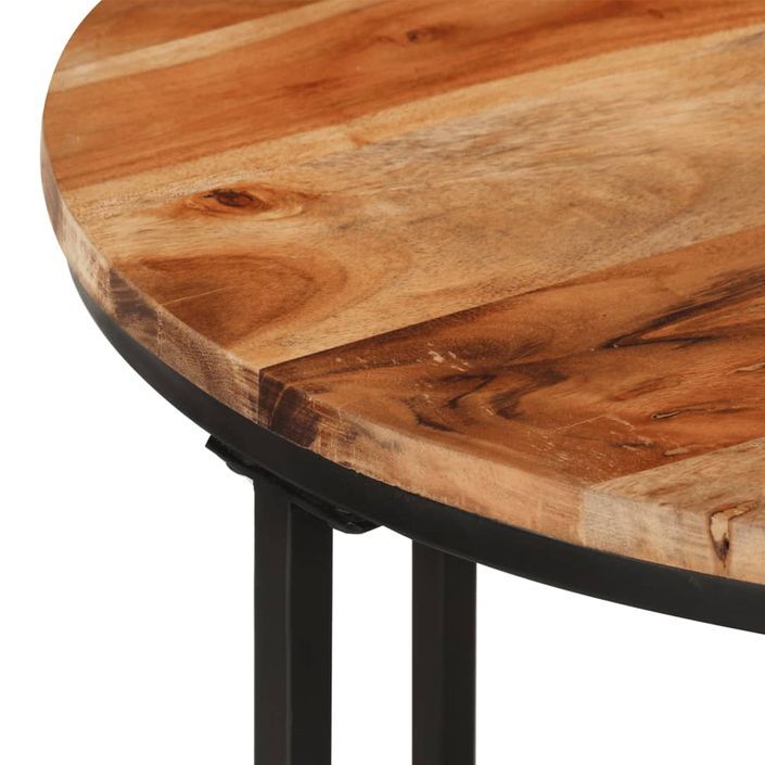 Table basse 55x55x45 cm bois massif acacia et fer - Photo n°4
