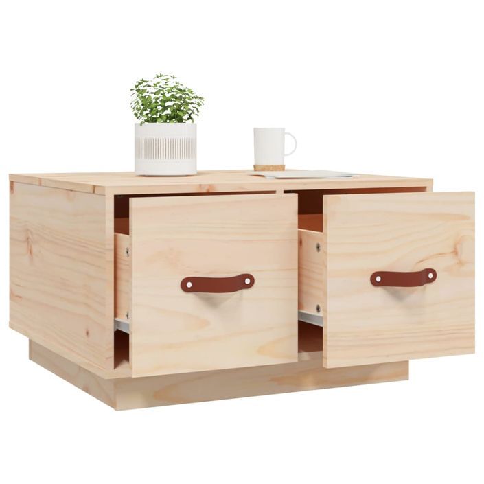 Table basse 60x53x35 cm Bois massif de pin - Photo n°5