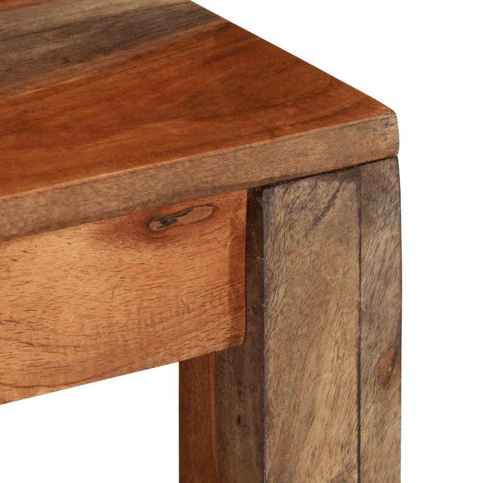 Table basse 60x60x35 cm bois massif d'acacia - Photo n°5