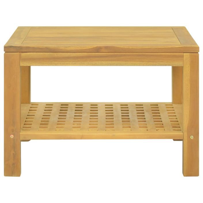 Table basse 60x60x40 cm Bois massif de teck - Photo n°2