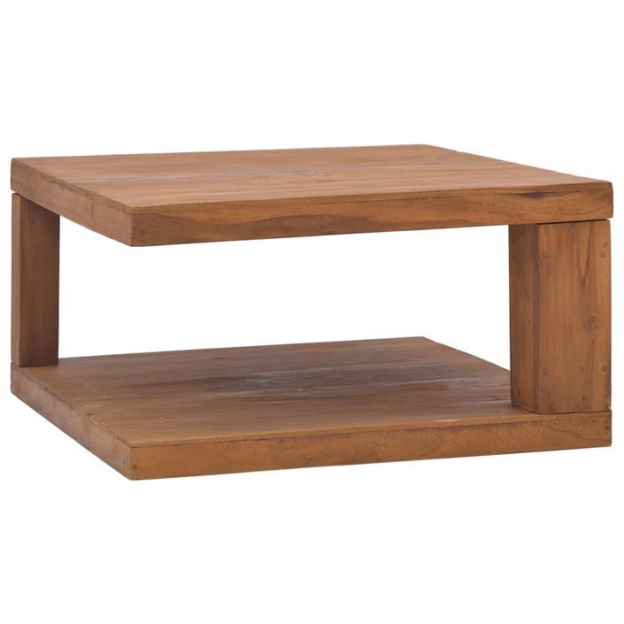 Table basse 65x65x33 cm Bois de teck solide - Photo n°1