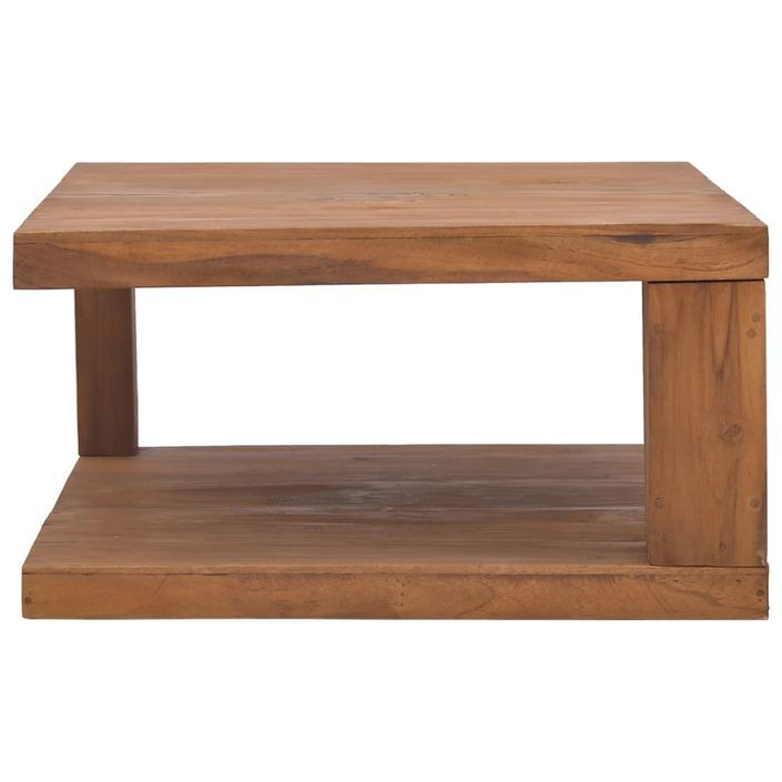 Table basse 65x65x33 cm Bois de teck solide - Photo n°4