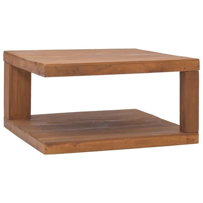 Table basse 65x65x33 cm Bois de teck solide - Photo n°5