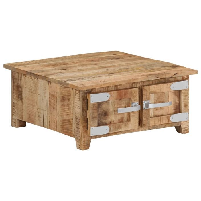 Table basse 67x67x30 cm Bois de manguier massif - Photo n°10