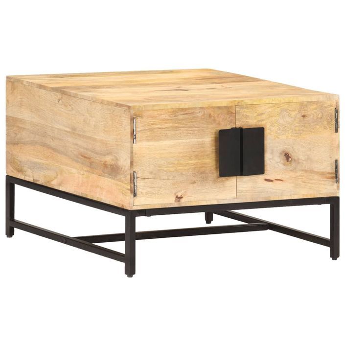 Table basse 67x67x45 cm Bois de manguier massif - Photo n°1