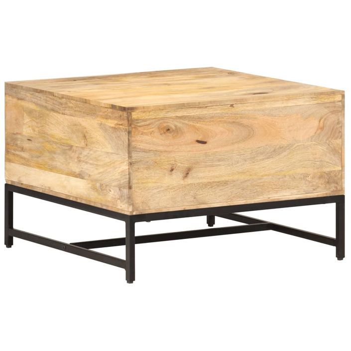 Table basse 67x67x45 cm Bois de manguier massif - Photo n°4