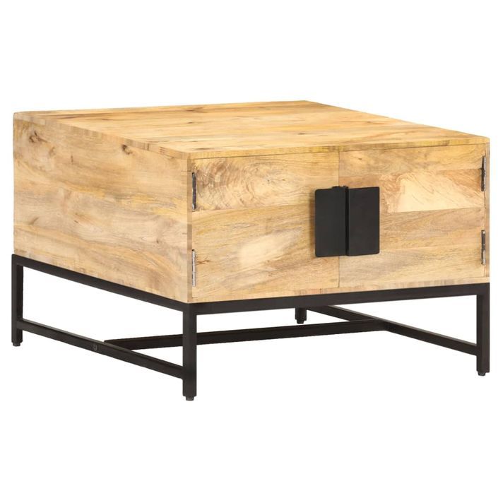 Table basse 67x67x45 cm Bois de manguier massif - Photo n°8