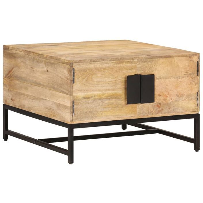 Table basse 67x67x45 cm Bois de manguier massif - Photo n°9