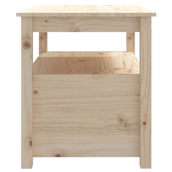 Table basse 71x49x55 cm Bois massif de pin - Photo n°9