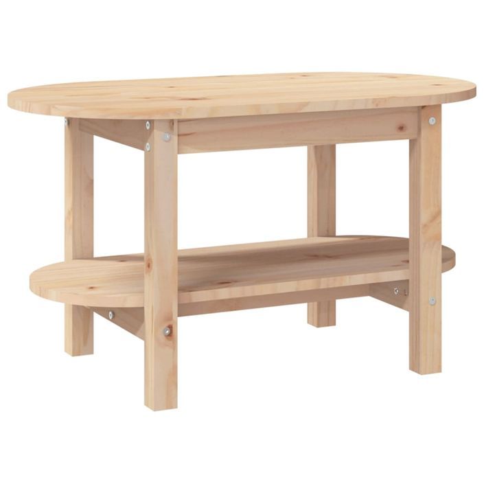 Table basse 80x45x45 cm Bois massif de pin - Photo n°1