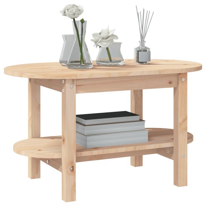 Table basse 80x45x45 cm Bois massif de pin - Photo n°4