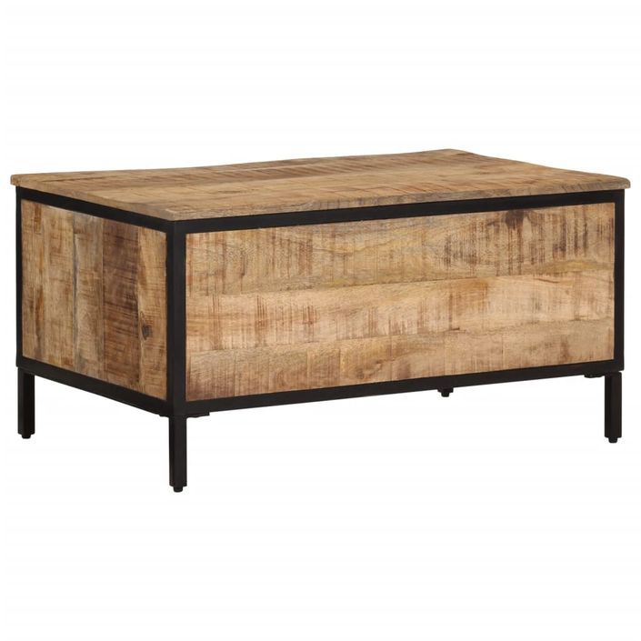 Table basse 80x50x40 cm bois de manguier massif brut - Photo n°4