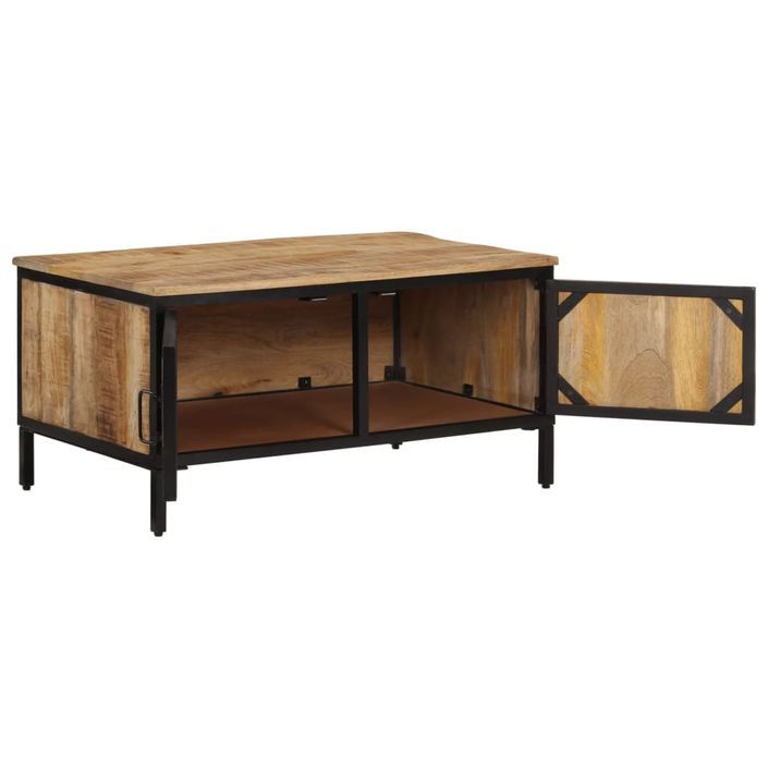 Table basse 80x50x40 cm bois de manguier massif brut - Photo n°5